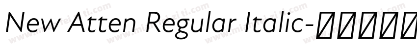 New Atten Regular Italic字体转换